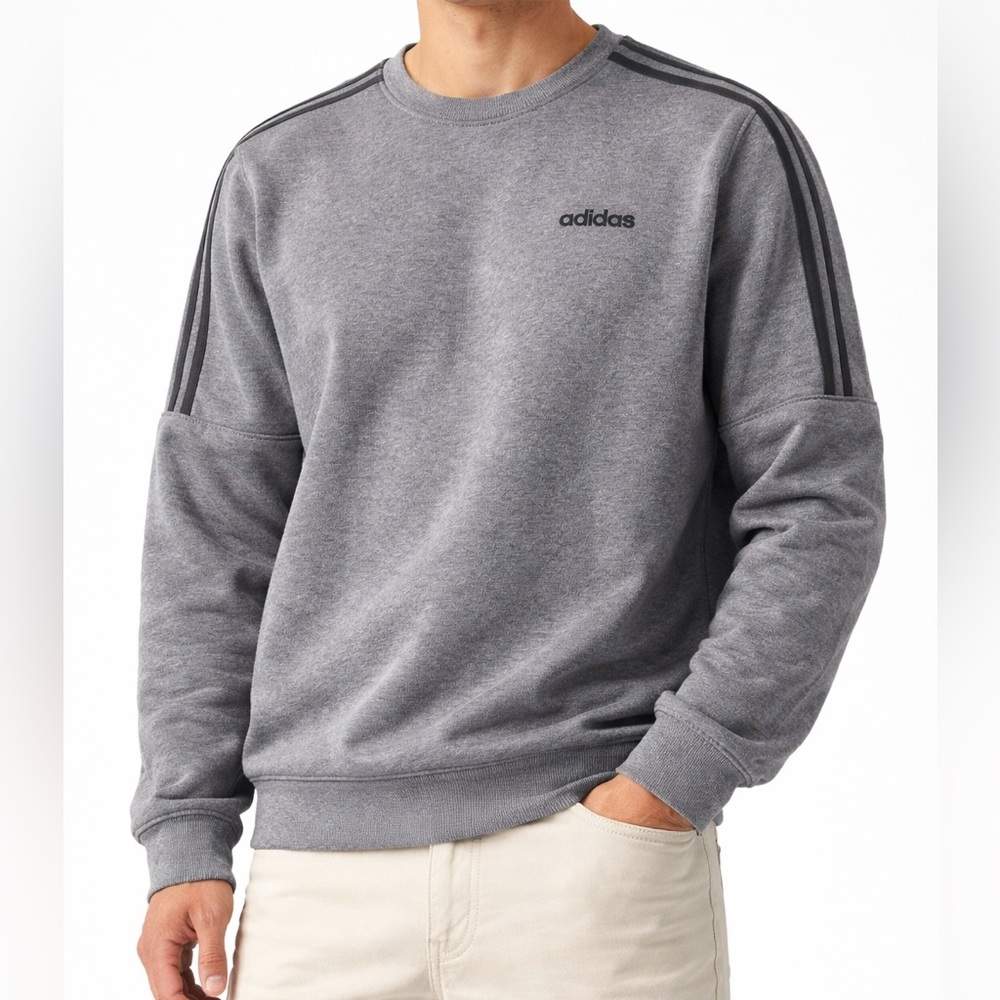 Adidas Men's Charcoal Crewneck Sweater